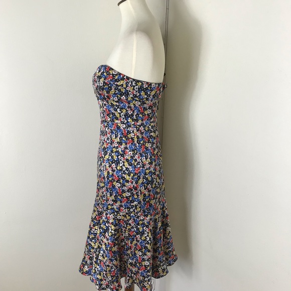 Veronica Beard Annika silk floral strapless dress - Picture 6 of 8